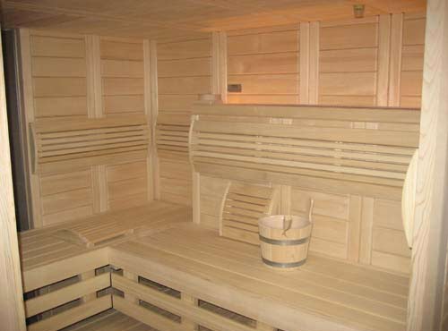Sauna Innengestaltung - Saunaliegen
