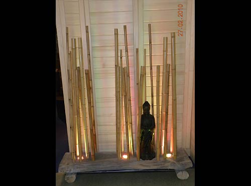Saunazubehör - Bambus Ständer